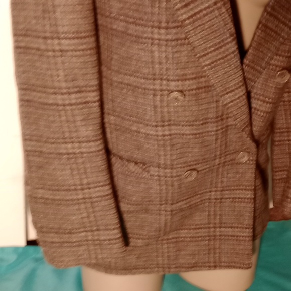 CASA DE LANA BROWN WOOL TWEED BLAZER, SIZE 5/6 - Picture 2 of 12